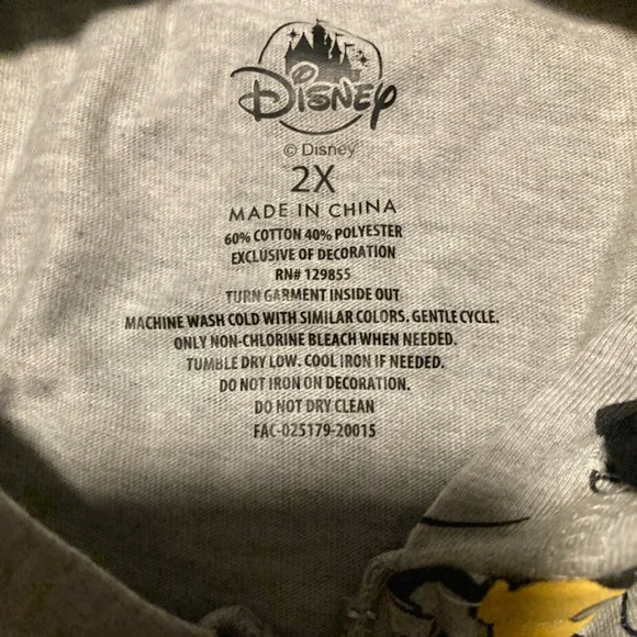 Disney brand, Mickey Mouse Gray Zip-up Hoodie, size 2X, new with tags - Picture 2 of 12